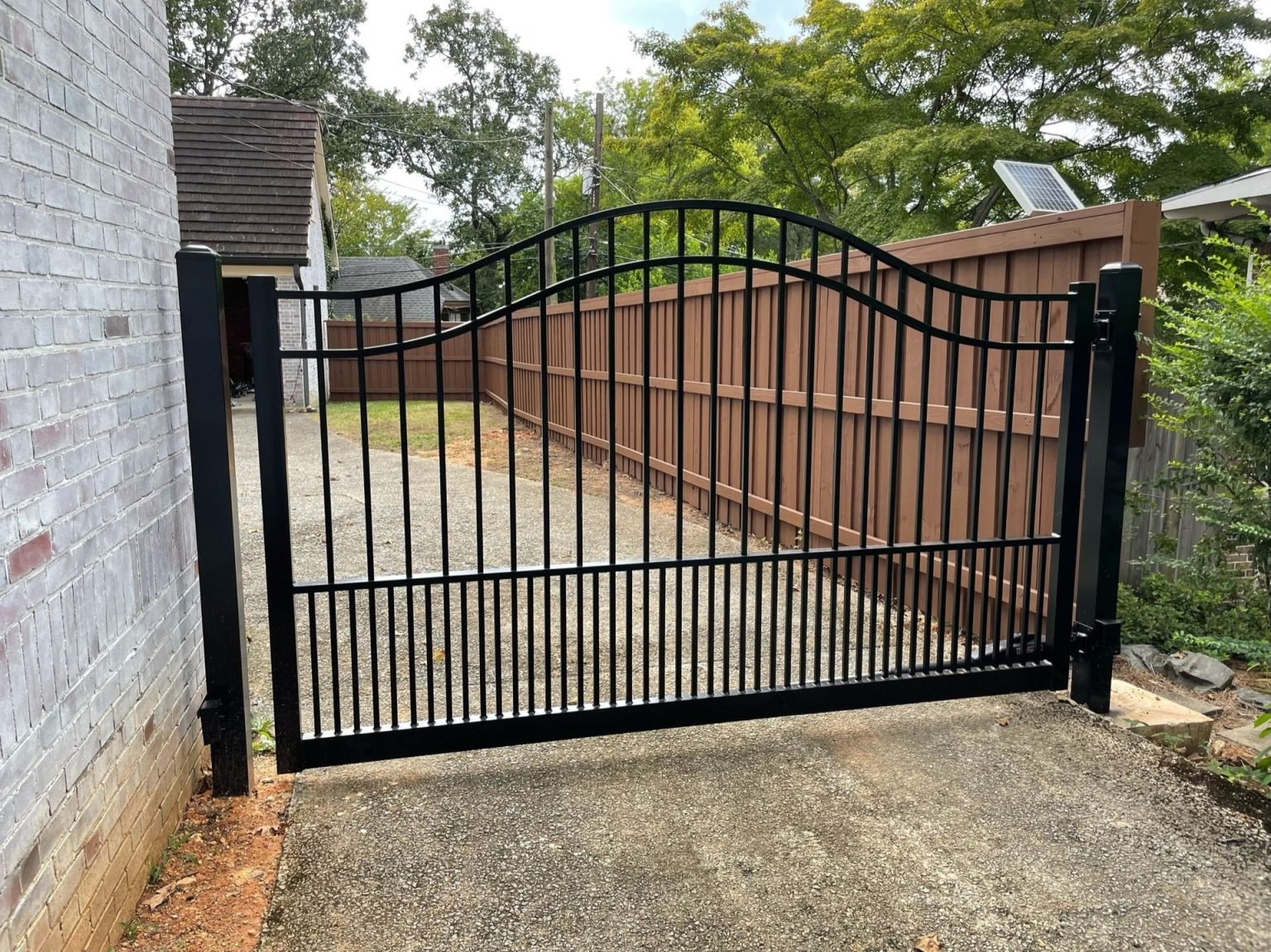 10 Ft Black Aluminum Fence Single Gate | Springfield, VA - 001