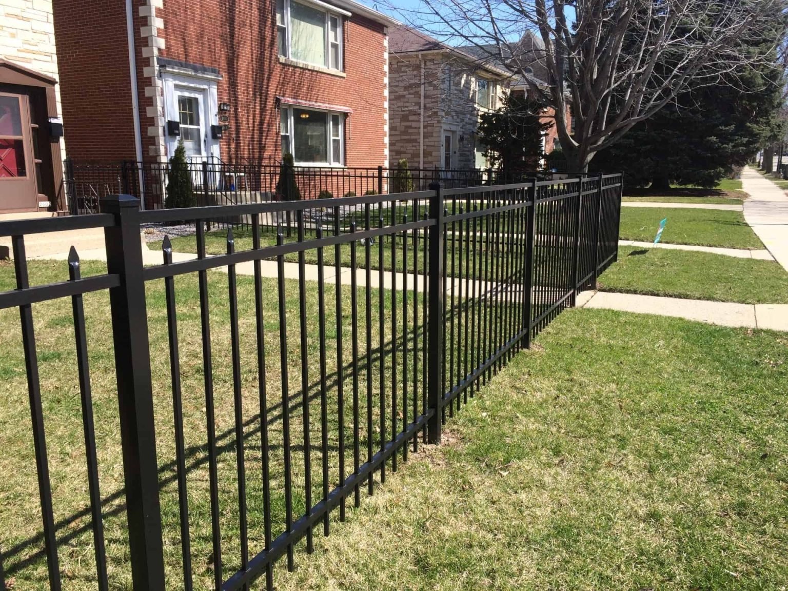4 Ft Black Aluminum Fence | Alexandria, VA - 062