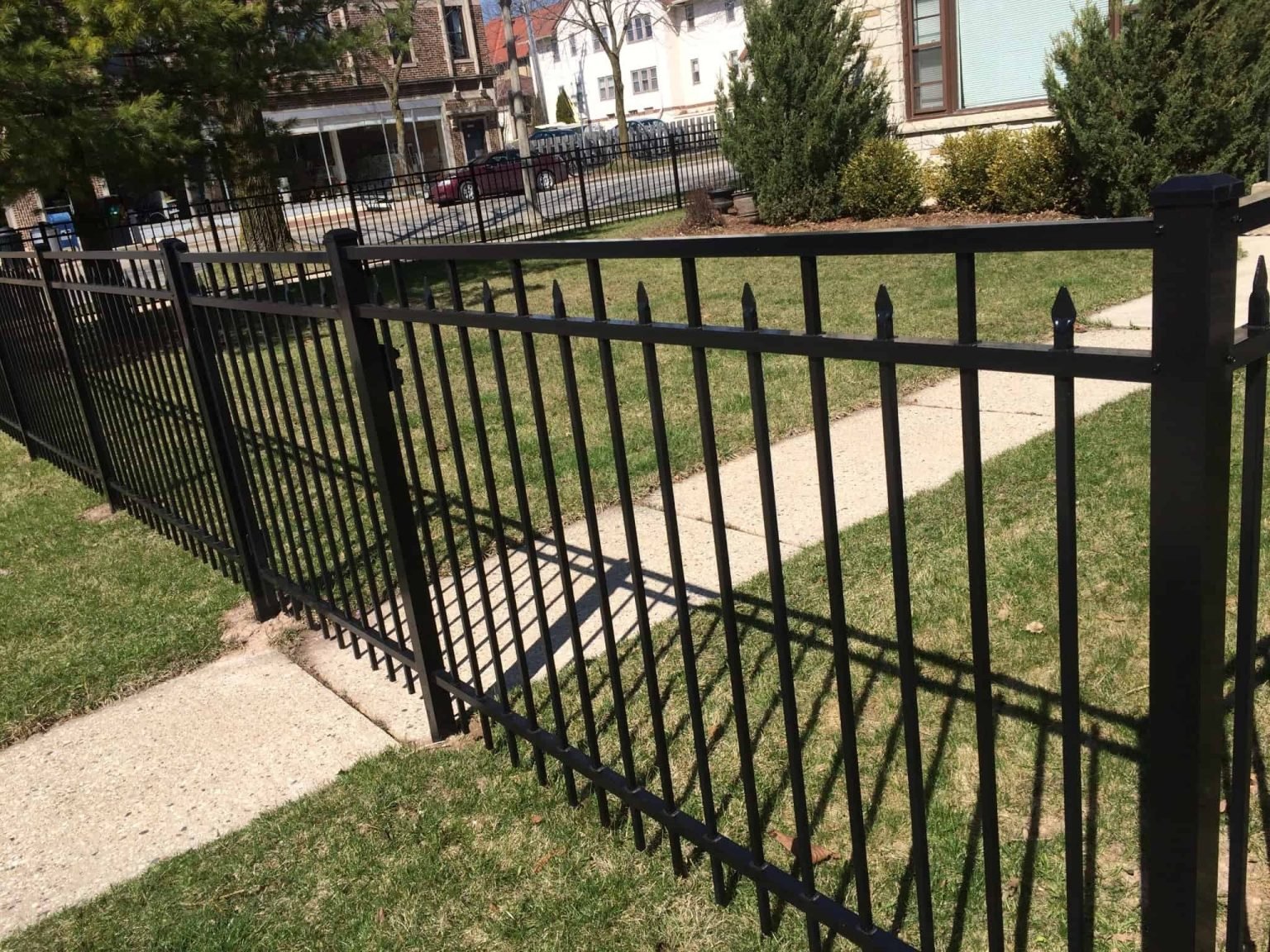 4 Ft Black Aluminum Fence | Alexandria, VA - 063