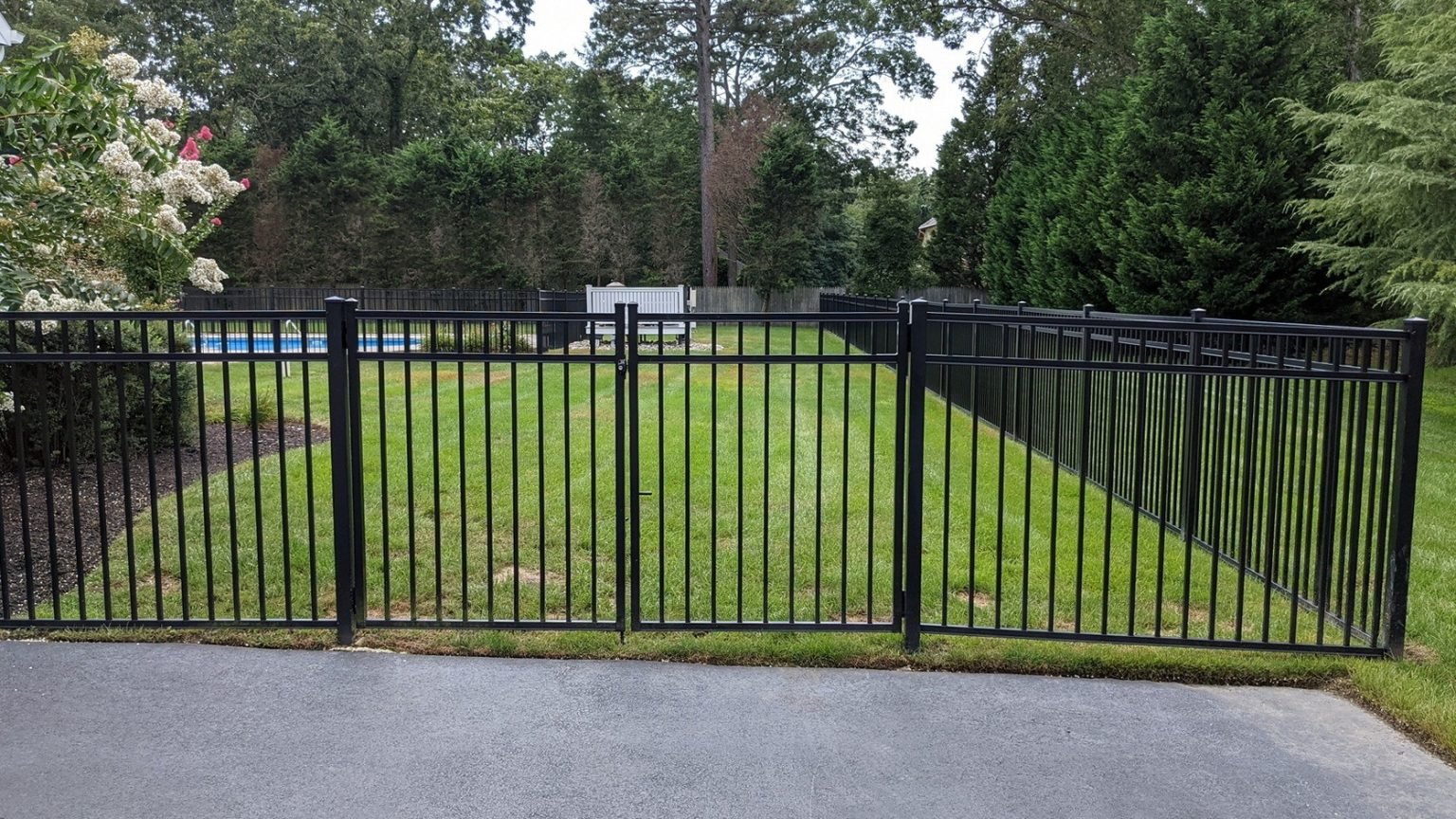 4 Ft Black Aluminum Fence Double Gate | Sterling, VA - 102