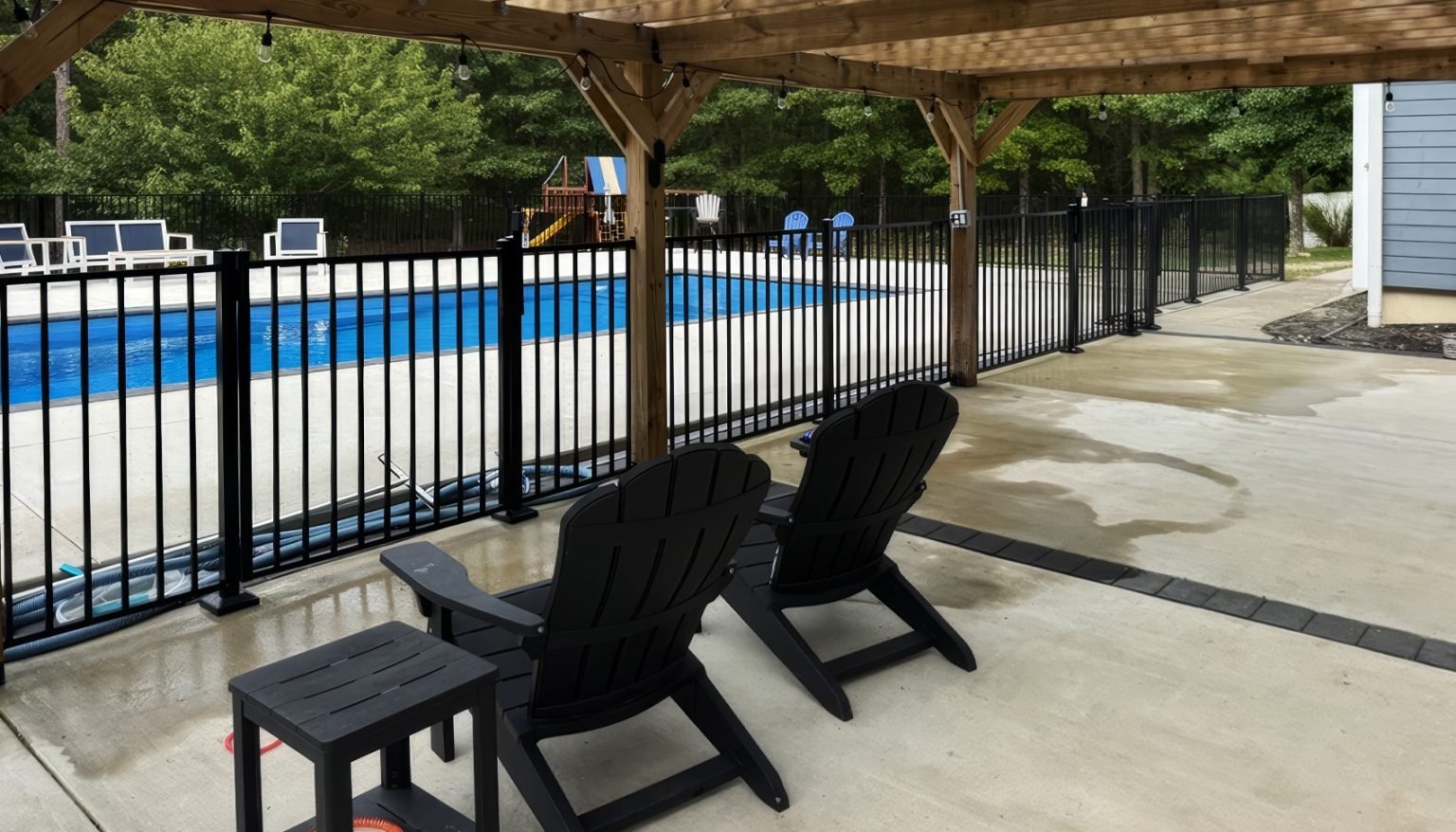 4 Ft Black Aluminum Fence | Fairfax Station, VA - 128