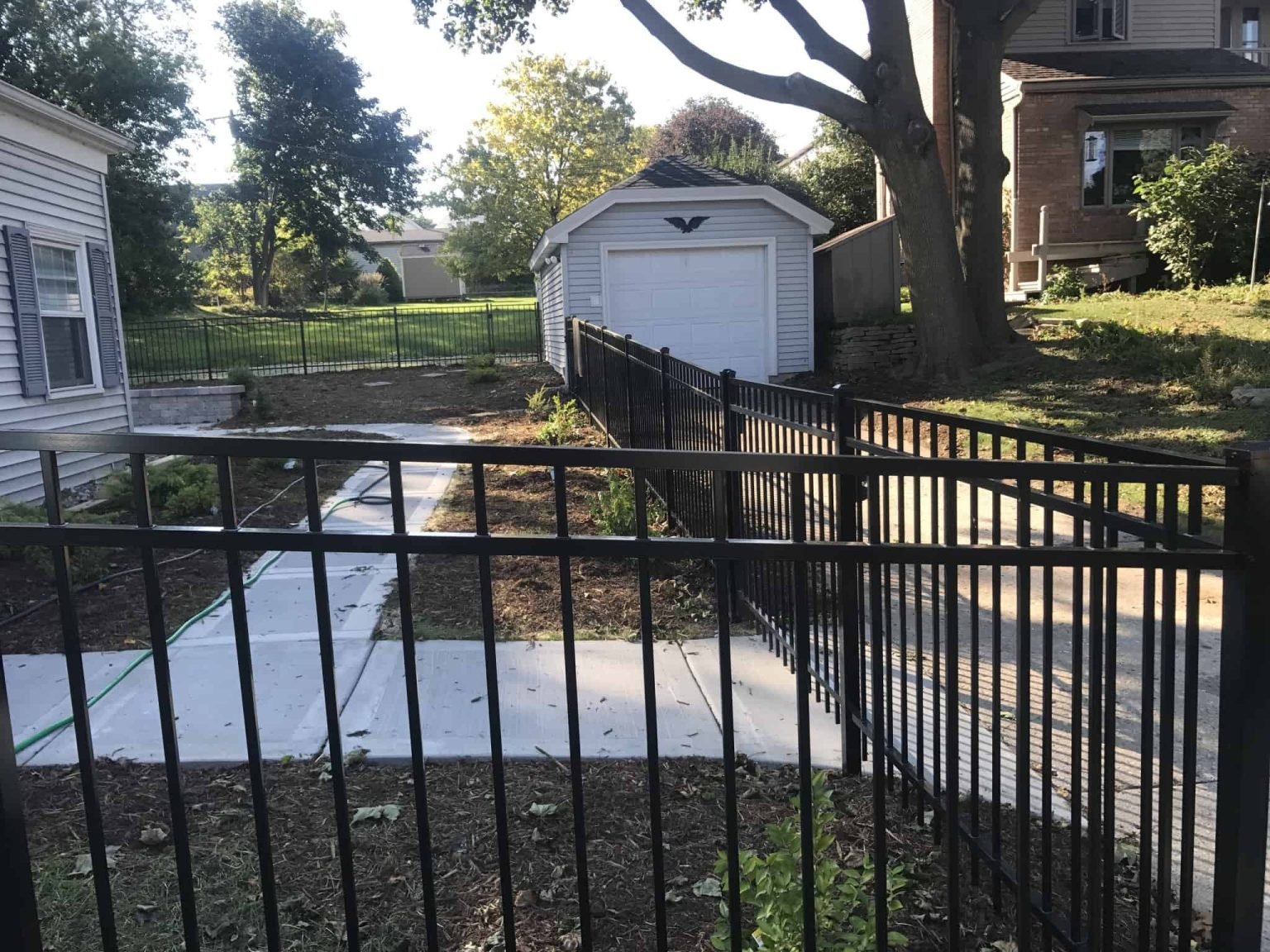 4 Ft Black Aluminum Fence | Falls Church, VA - 068