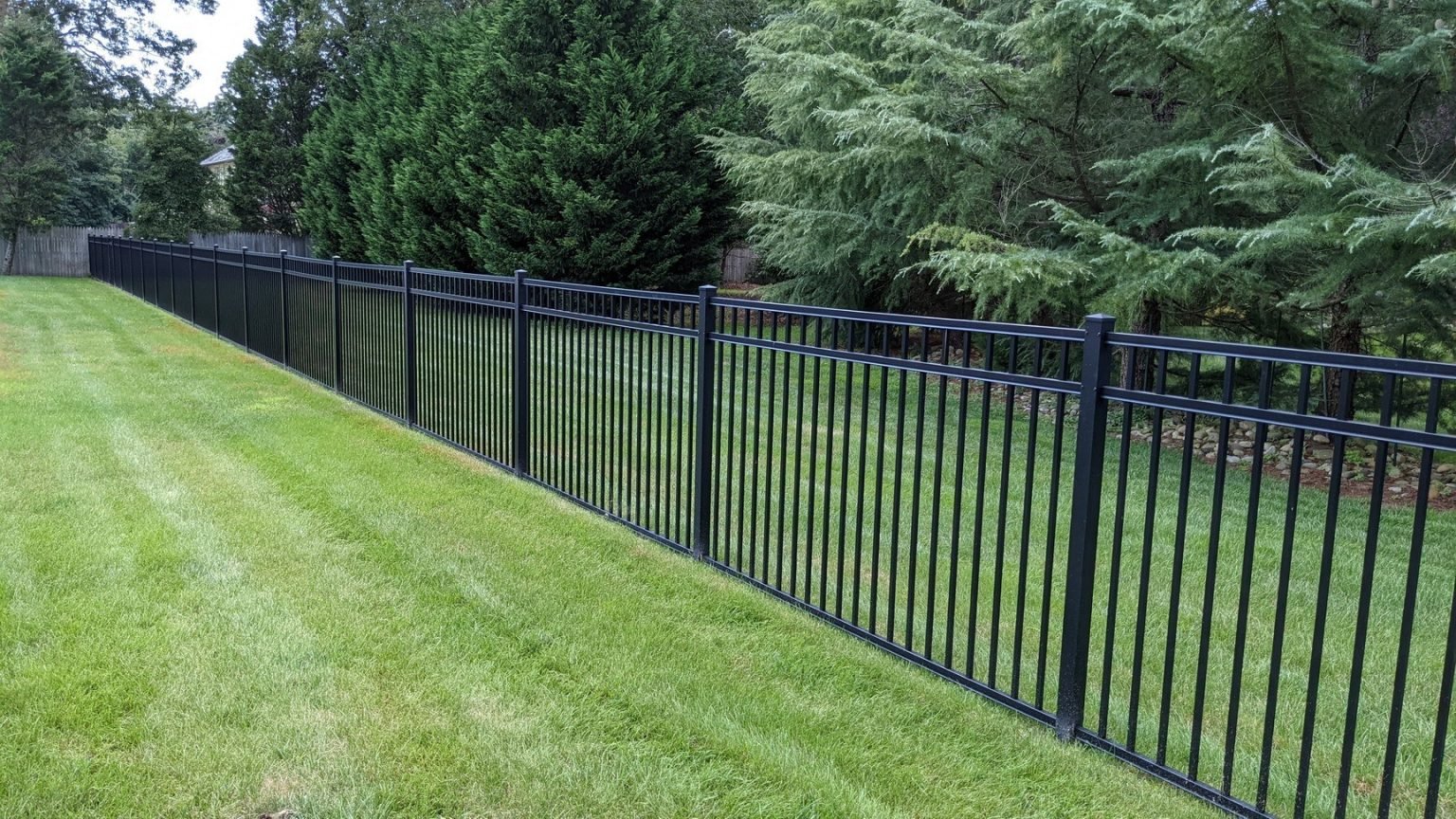 4 Ft Black Aluminum Fence | Lake Ridge, VA - 086