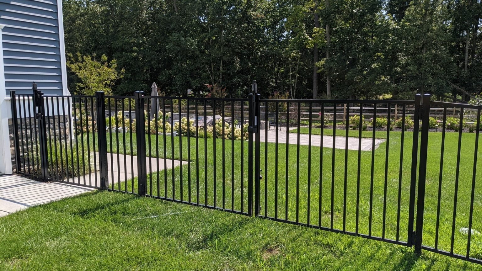4 Ft Black Aluminum Fence Single Gate Double Gate | Clifton, VA - 126