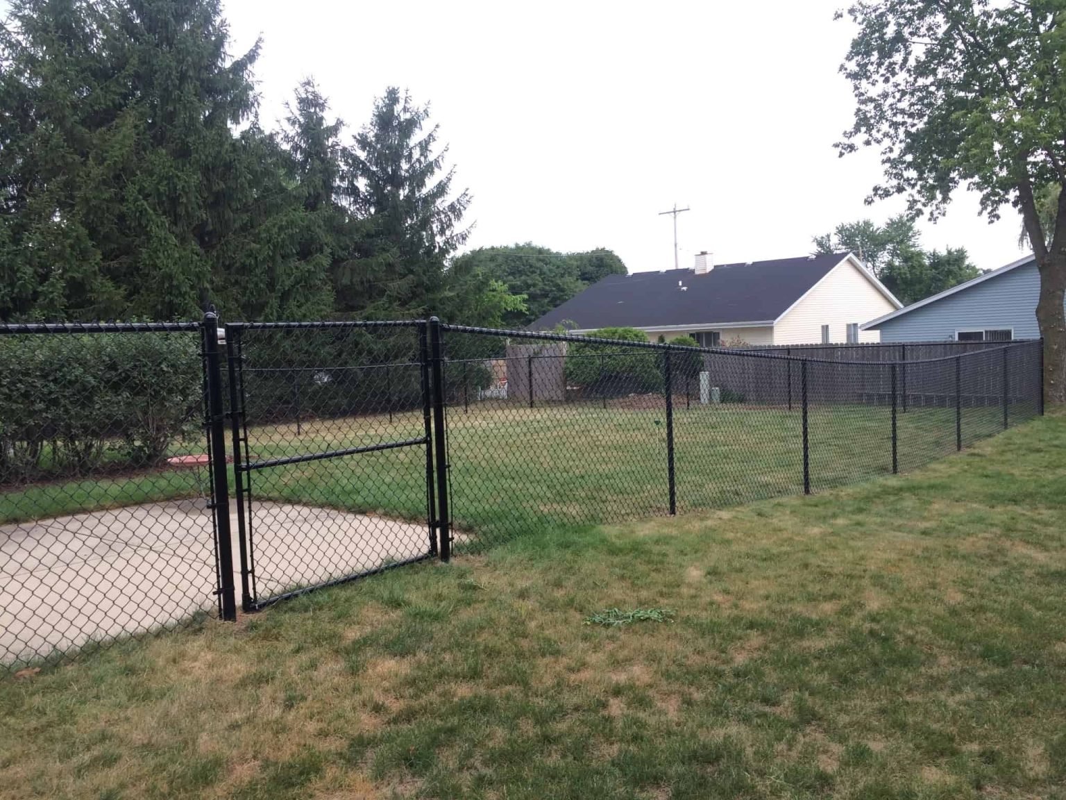 4 Ft Black Chain Link Fence Single Gate | Herndon, VA - 015