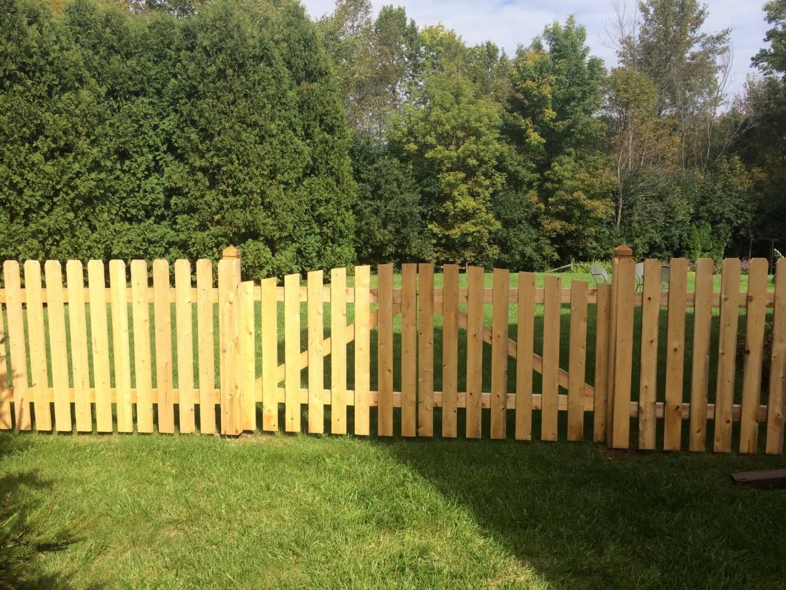 4 Ft Picket Wood Fence Double Gate | Ashburn, VA - 004