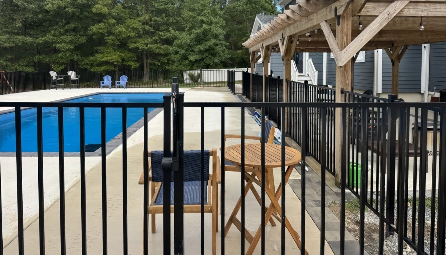 4 ft black aluminum fence | Fairfax Station - 024
