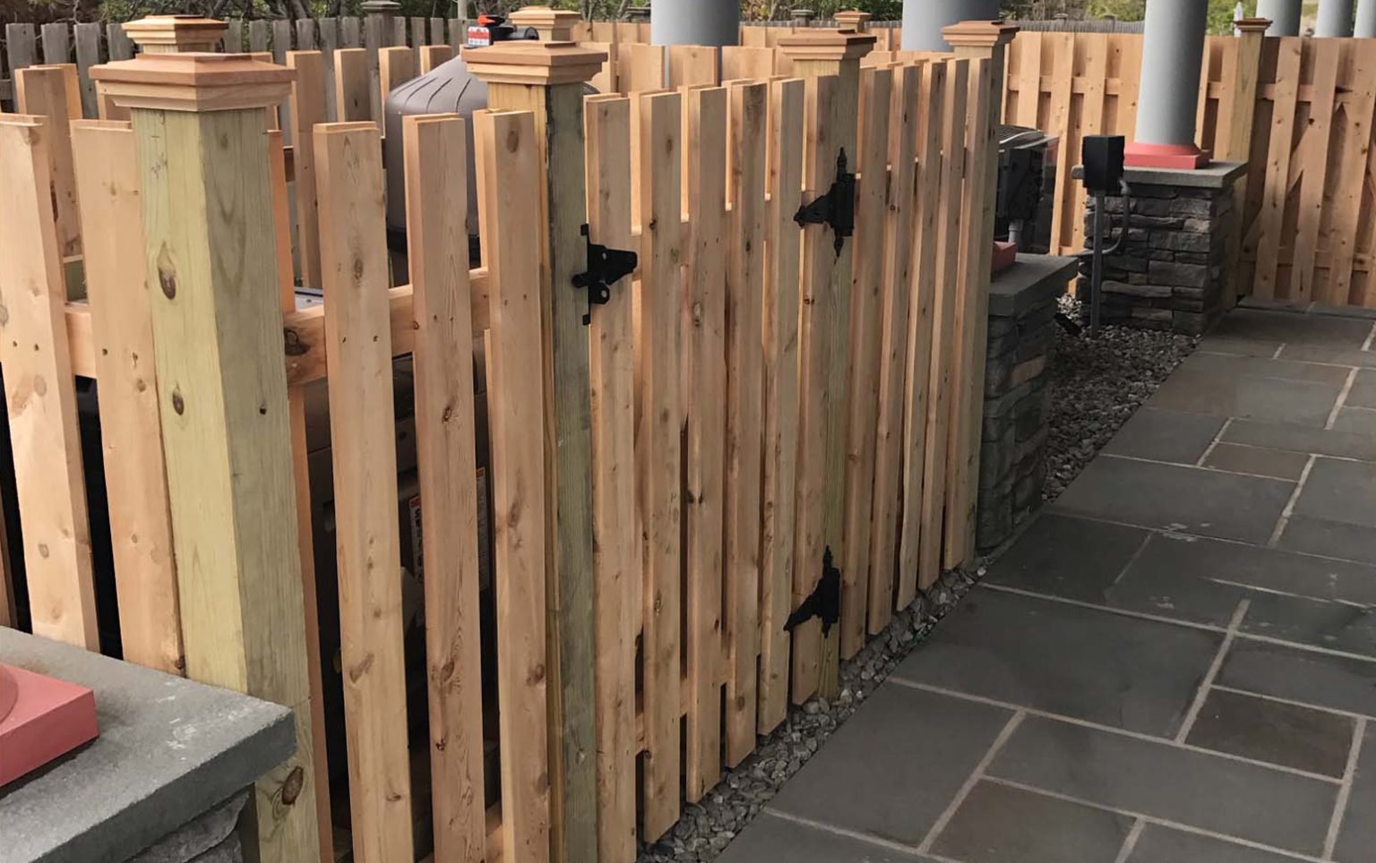 5 Ft Privacy Wood Fence Shadow Box Enclosure | Lorton, VA - 018