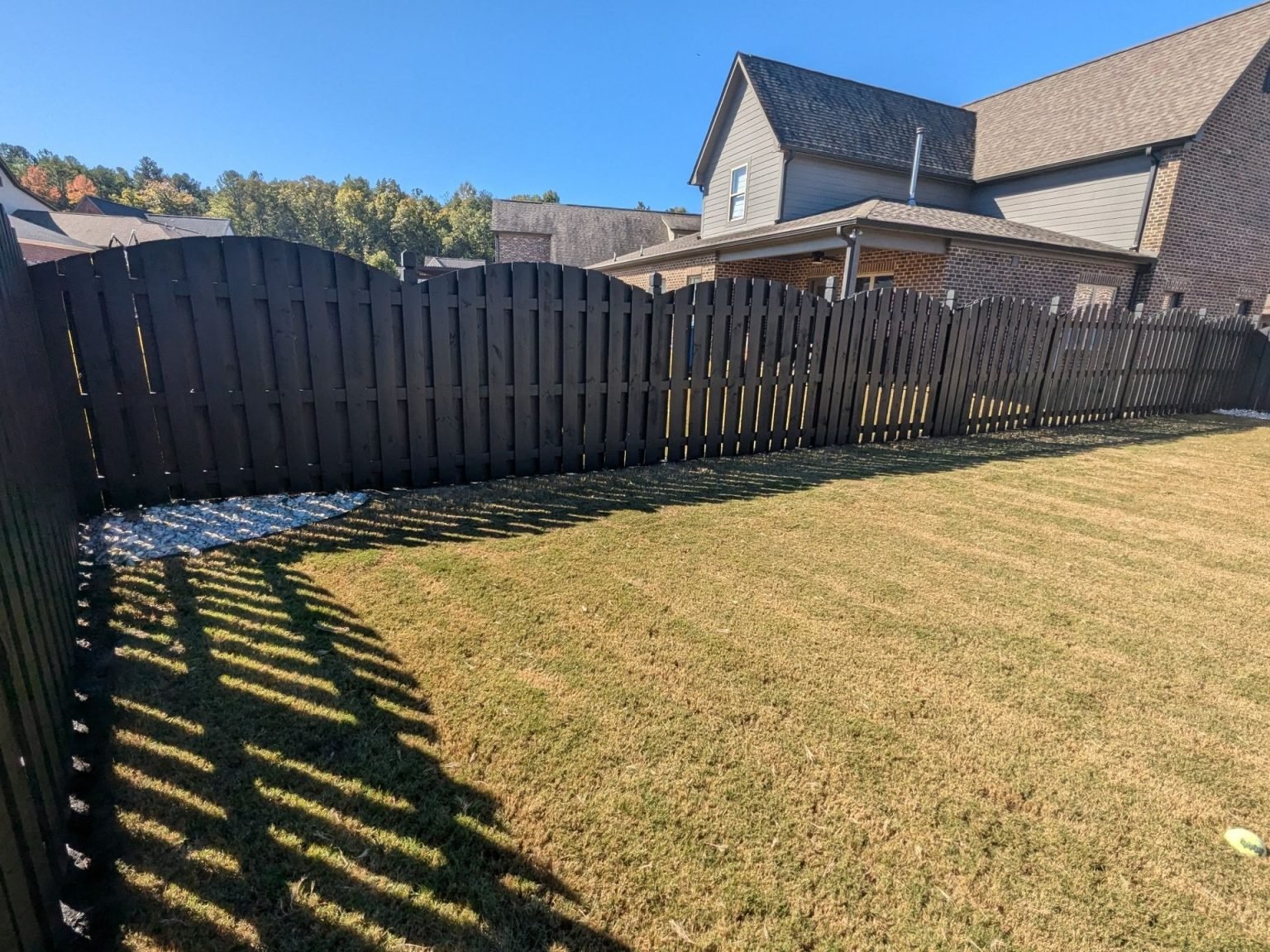 6 Ft Privacy Wood Fence Shadow Box with Arch | Sterling, VA - 067