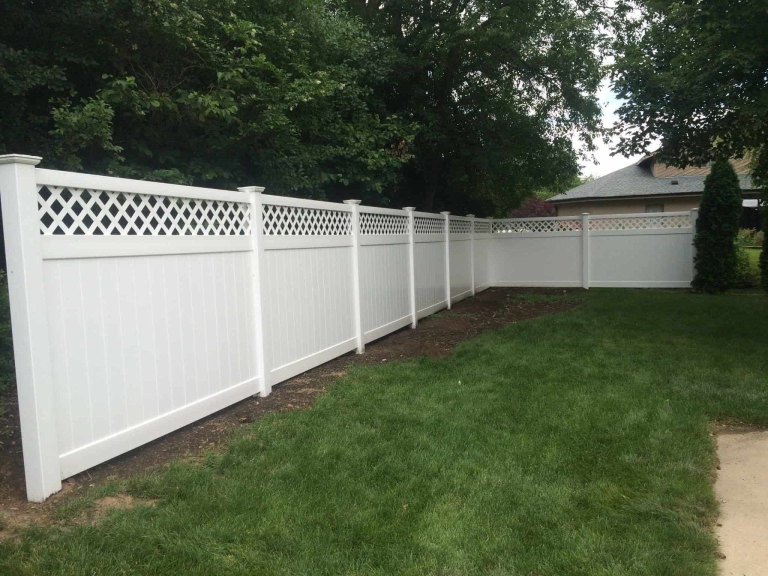 6 Ft White Vinyl Semi Privacy Fence | Fairfax, VA - 074