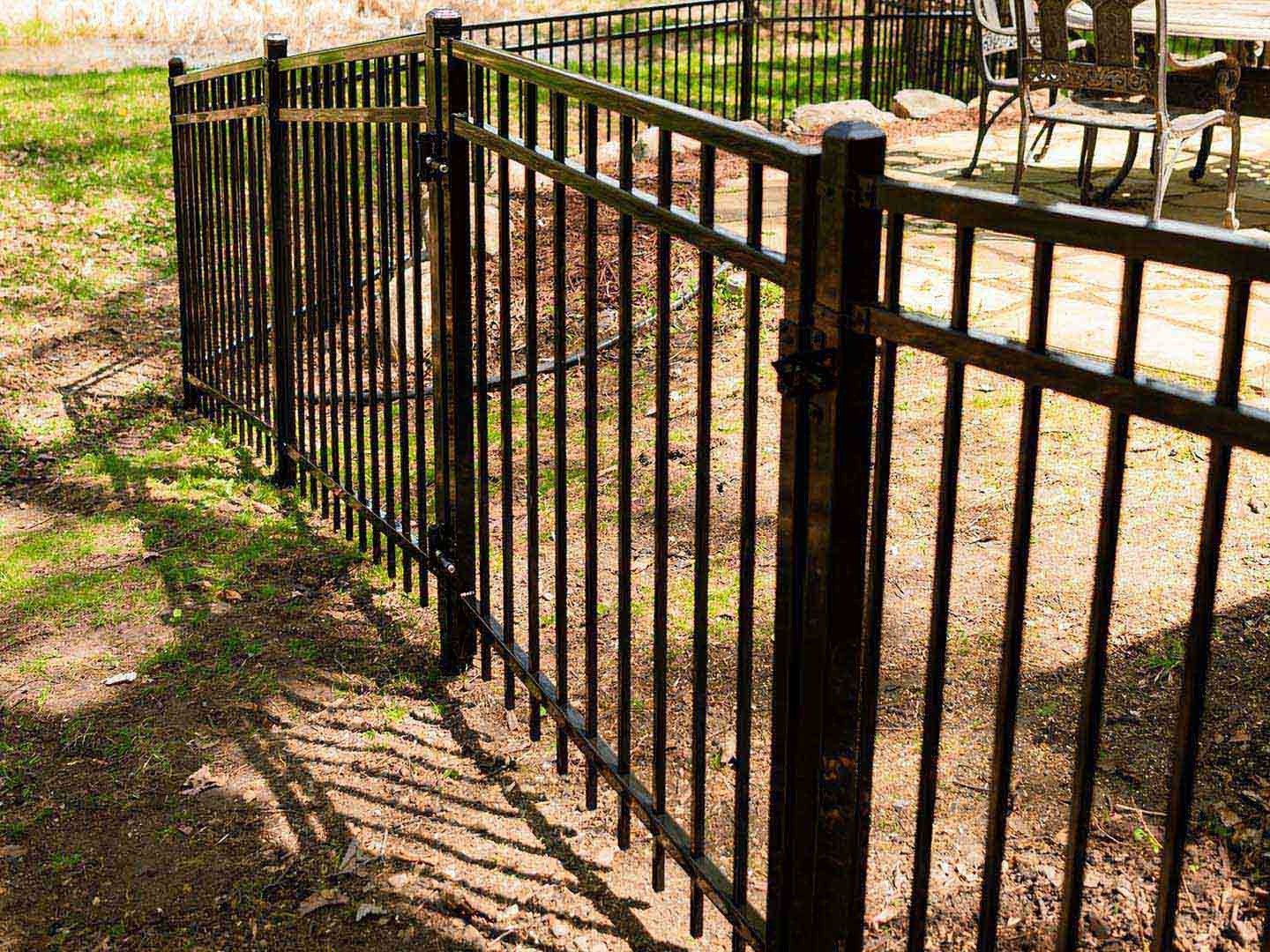 4 Ft Black Aluminum Fence | Manassas, VA - 032