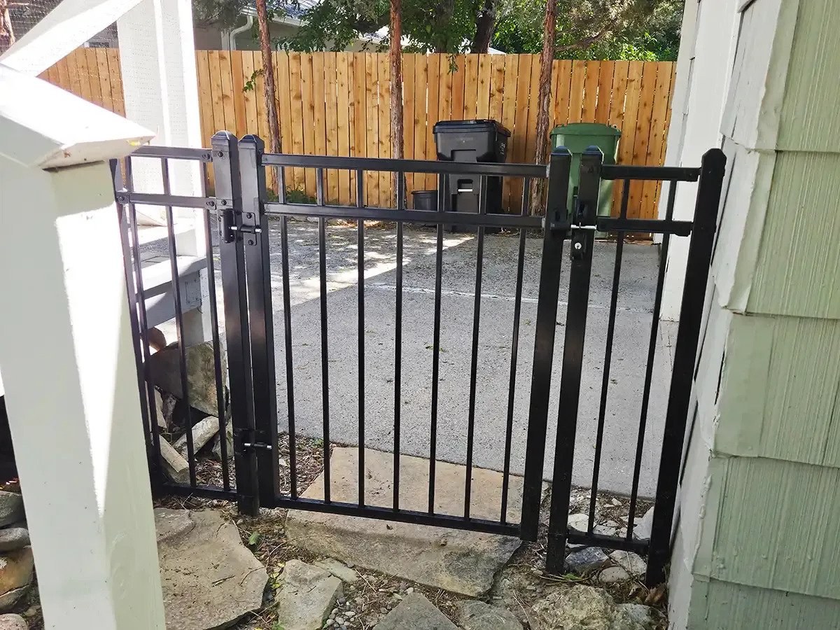 4 Ft Black Aluminum Fence Single Gate | Woodbridge, VA - 120