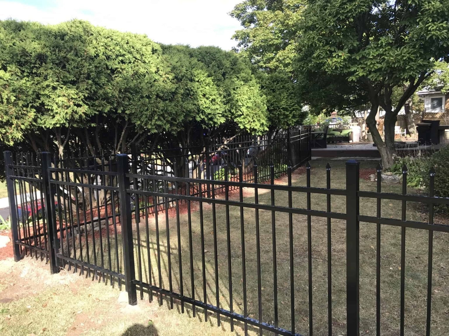 4 Ft Black Aluminum Fence | Occoquan, VA - 065