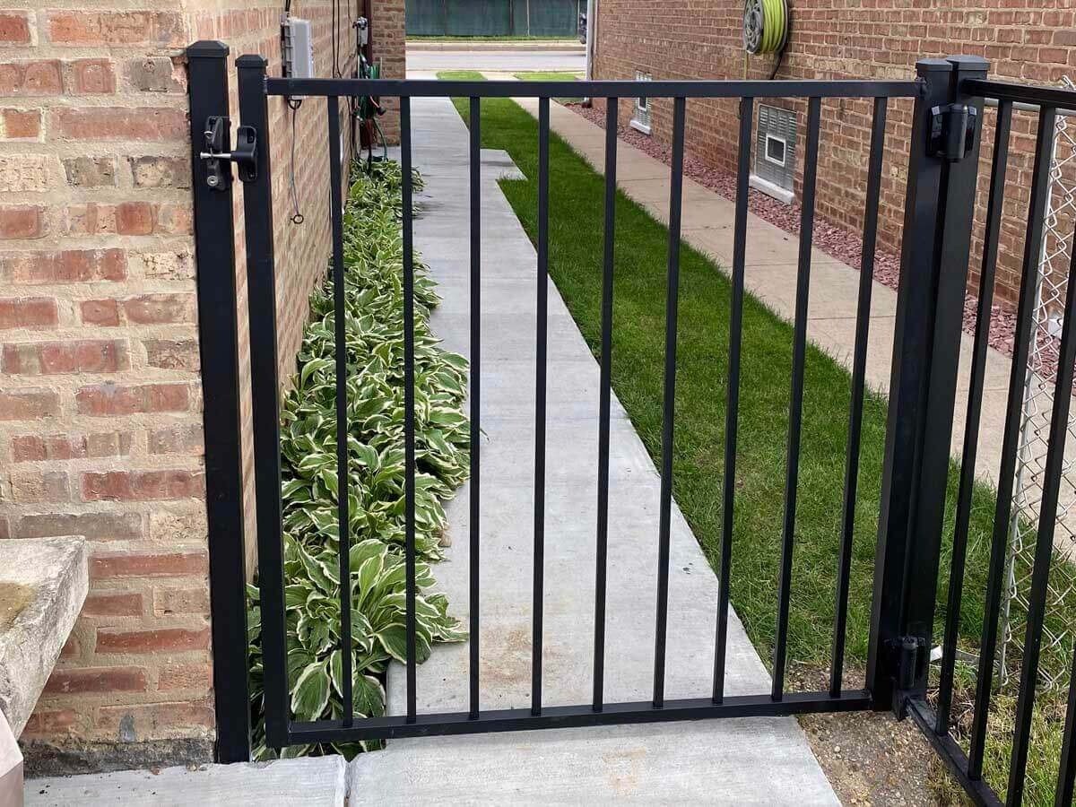 4 Ft Black Aluminum Fence Single Gate | Falls Church, VA - 111